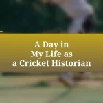 A Day in My Life as a Cricket Historian