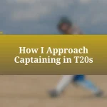 How I Approach Captaining in T20s