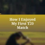 How I Enjoyed My First T20 Match