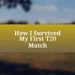 How I Survived My First T20 Match