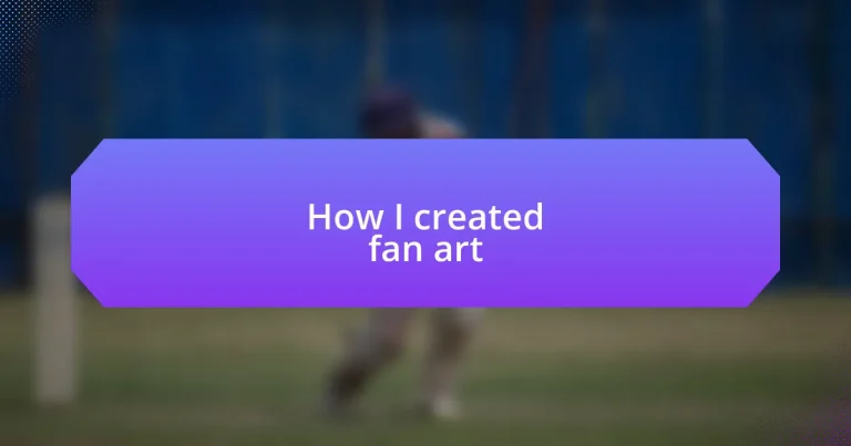 How I created fan art