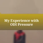 My Experience with ODI Pressure