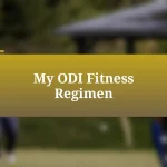 My ODI Fitness Regimen