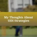 My Thoughts About ODI Strategies