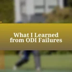 What I Learned from ODI Failures