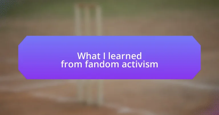 What I learned from fandom activism