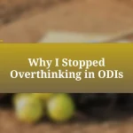 Why I Stopped Overthinking in ODIs