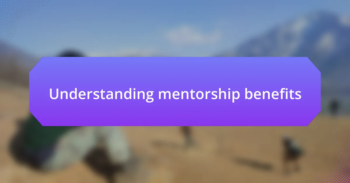 Understanding mentorship benefits